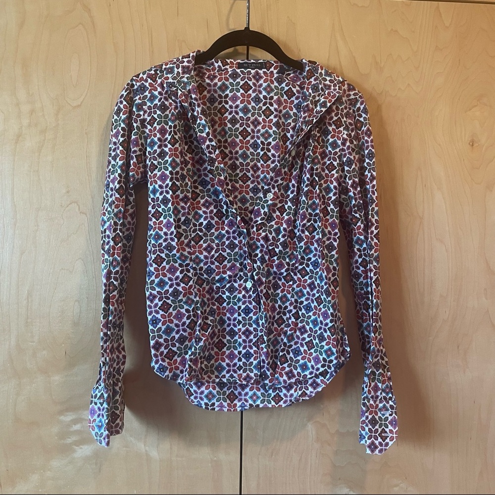 Etro Milano button down print shirt